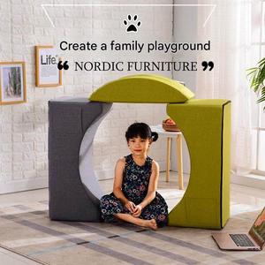 Sofá de Lino Kino Slub con Espuma de Alta Densidad, Duradero, para el Hogar, para Niños, para el Ocio y el Entretenimiento, Desmontable, Plegable, <span class=keywords><strong>sin</strong></span> Estructura, Convertible - Product Image 1