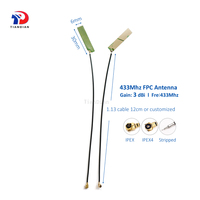 Adhésif interne Lora Module Antenne Omni 3dBi Flexible Ufl MHF4 Lora 433Mhz FPC Antenne