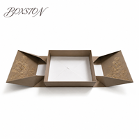 Boîte portable auto-élevante en papier kraft écologique, emballage pliable en carton personnalisé et durable avec fermeture magnétique pour