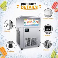 Machine à glaces automatique commerciale neuve, 80 bâtonnets, fabrication rapide de bâtonnets glacés, congélation rapide, 1250W, acier inoxydable, pour glacier, usine