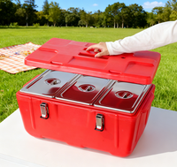 Conteneur alimentaire isotherme professionnel en acier inoxydable avec système thermos/ glacière pour nourriture