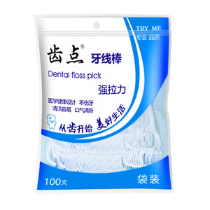 Fil dentaire à manche 100 pièces, outil de nettoyage dentaire jetable - Product Image 3