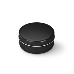 Caja de Aluminio Negra Mate de 80 Gramos para Cera Capilar, Arcilla Capilar, Velas de Aromaterapia, Envases de Aluminio de Grado Alimenticio - Product Image 1