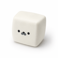 Jouet Squishy Tofu en forme de phoque à remontée lente, ultra-doux et malléable, balle anti-stress avec visage mignon pour enfants et adultes