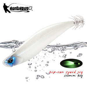 Señuelo de pesca luminoso <span class=keywords><strong>EGI</strong></span> de 110 mm y 30 g para calamar, camarón y pulpo, que brilla en la oscuridad, para lances pesados, con anzuelos para calamar - Product Image 1