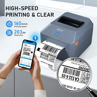 Imprimante d'étiquettes autocollantes Imprimante de codes à barres thermique 4x6 203DPI 110mm Machine d'étiquettes thermiques adhésives pour les entreprises commerciales