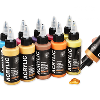 Peinture acrylique nacrée à séchage rapide en pot individuel de 60 ml – Pigment acrylique de haute qualité pour l'artisanat DIY