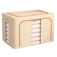 Couverture pliable tissu sac de rangement vêtements conteneurs de stockage panier pour organiser chambre placard tiroir avec 2 fenêtres