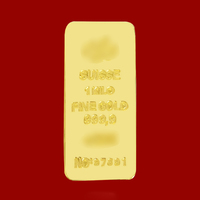 Barre de lingot d'or plaqué en laiton de 500g 1kg, non magnétique, pièce souvenir, artisanat métallique, lingot d'or pour présentation