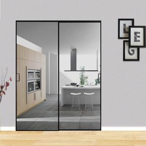 ระบบ<span class=keywords><strong>ประตู</strong></span>บานเลื่อนซ่อนแบบซอฟต์โคลสคู่ ผลิตจากสังกะสีอัลลอยด์และอะลูมิเนียม รับน้ำหนักได้ 80 กก. ดีไซน์ทันสมัย - Product Image 3