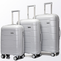 Ensembles de bagages en PP 20, 24 et 28 pouces, valises à roulettes avec serrure TSA et roues universelles à 360 degrés