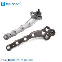 Plaque de blocage TPLO TOOLMED 3,5 mm en titane, implant orthopédique certifié CE pour le plateau tibial en chirurgie vétérinaire