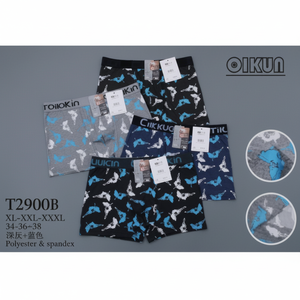 Boxer in cotone 100% da uomo traspirante di mezza ascesa con Logo ricamato taglie gratis XL 3XL in scatola - Product Image 1