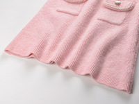 Ensemble 2 pièces tricoté pour femme, style élégant printemps 2026 : Cardigan rose à col rond et manches longues, boutonnage simple, et mini-jupe
