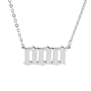 可定制不锈钢000-999号吊坠镀金长链项链时尚男女款式 - Product Image 5