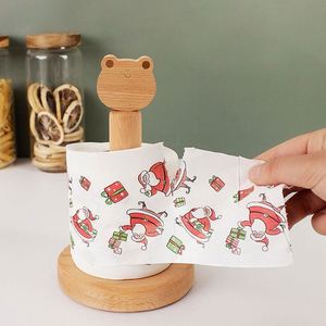 Cute Animal Wooden <b>Paper</b> Towel Holder Stand Beech Wood Tissue Roll Rack for <b>Kitchen</b> - Product Image 5