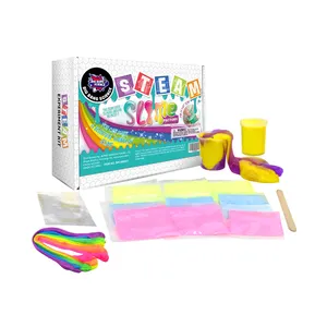 STEM đồ chơi học tập thí nghiệm khoa học Bộ dụng cụ Slime Kit nhà sản xuất tạo ra 4 đầy màu sắc Slime DIY đầy màu sắc Slime làm Kit cho trẻ em
