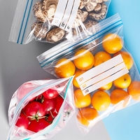 Logo personnalisé de marque OEM pochette d'emballage de stockage des aliments en plastique PE sacs en plastique auto-scellants pour congélateur sac à fermeture éclair