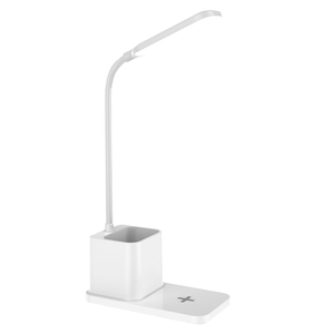 Lámpara <span class=keywords><strong>de</strong></span> <span class=keywords><strong>Mesa</strong></span> LED Moderna <span class=keywords><strong>de</strong></span> 10W con Cargador Inalámbrico QI, Luz para Protección Ocular, Cargador Inalámbrico USB Plegable - Product Image 1