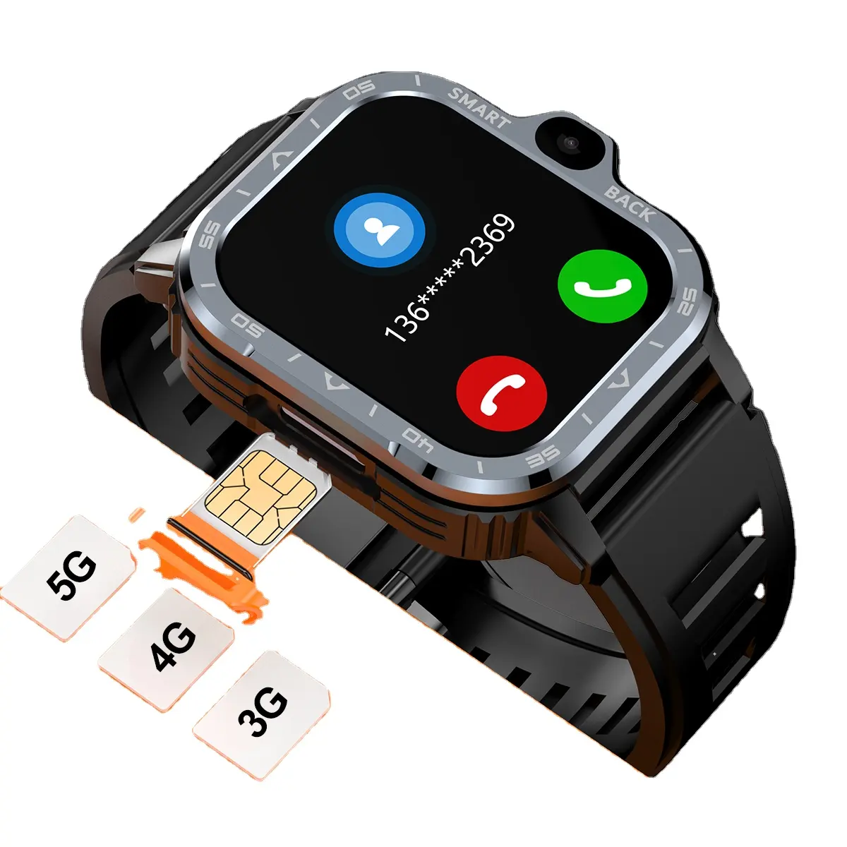 2023 Newest 4G Android Smart Watch 2.03" PGD Watch with HD Camera WIFI GPS Play store with Sim call Watch