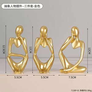 Escultura Abstracta de Personaje, Diseño Art Deco, Estatua Miniatura de Resina, Acabado Envejecido, Decoración para Hogar, Estudio, Bar, Regalo de Mitzvá o Navidad - Product Image 5