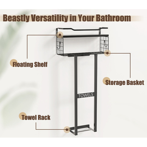Juego de Accesorios Sanitarios <span class=keywords><strong>para</strong></span> Baño, Toallero Vertical, Soporte <span class=keywords><strong>para</strong></span> Colgar <span class=keywords><strong>Toallas</strong></span>, Toallero de Pared <span class=keywords><strong>para</strong></span> Baño - Product Image 4