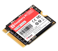 Kit SSD Raspberry Pi5 avec carte M.2 HAT AI, carte d'extension de disque SSD originale, disque dur NVMe M.2 256 Go pour développement B