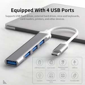 Xách tay 4-in-<span class=keywords><strong>1</strong></span> <span class=keywords><strong>USB</strong></span> Hub Adapter <span class=keywords><strong>3</strong></span>.0 dữ liệu tương thích máy tính xách tay ổ đĩa flash máy in máy ảnh chuột Ethernet-nhiều thiết bị tương thích - Product Image 4