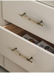 Poignée de meuble en laiton brossé, bouton de tiroir, poignée ronde vintage pour commode, quincaillerie pour cuisine et armoire - Product Image 4