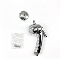 Metalique 210059 Chrome Desain Ergonomis ABS Portabel Pistol Semprot Genggam untuk Toilet Bidet Kamar Mandi dengan Gantungan Dinding