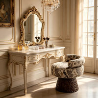 Fauteuil Lounge Rond Moderne de Luxe, Fauteuil en Tissu Design pour Villa/Maison de Luxe/Salon d'Hôtel, Chaise Rembourrée