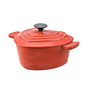 Color rojo en forma <span class=keywords><strong>de</strong></span> corazón <span class=keywords><strong>de</strong></span> esmalte olla <span class=keywords><strong>de</strong></span> <span class=keywords><strong>hierro</strong></span> <span class=keywords><strong>fundido</strong></span> <span class=keywords><strong>de</strong></span> utensilios <span class=keywords><strong>de</strong></span> cocina calentador <span class=keywords><strong>de</strong></span> comida <span class=keywords><strong>de</strong></span> cacerola con tapa - Product Image 1