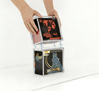 Boîte d'entraînement Elite pliable en acrylique transparent avec aimants puissants et protection UV, personnalisable, pour cartes à collectionner
