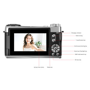 מצלמת 2026 חדשה עם פוקוס אוטומטי, כיסוי מתקפל, 4K, זום דיגיטלי X18, 64 מגה פיקסל, מסך IPS בגודל 3.0 אינץ', זיהוי פנים, מצלמה דיגיטלית ללא מראה עם סוללת ליתיום - Product Image 3