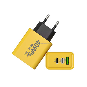 Bán lẻ Ba màu vàng <span class=keywords><strong>Adapter</strong></span> Màu 40W Multiport <span class=keywords><strong>USB</strong></span> khối Loại C máy tính xách tay tường sạc cho điện thoại di động với màu sắc khác nhau - Product Image 1