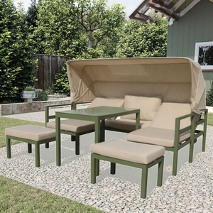 Yoho Ensemble de mobilier de jardin moderne en aluminium pour l'extérieur Prix compétitif pour les hôtels, les parcs, les cours, les appartements-pour les villas à manger - Product Image 2