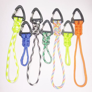 WoYg Handmade Nylon Keychain With Zinc Alloy Carabiner Outdoor Sports Durable Knitted Rope <b>Hook</b> - Product Image 2