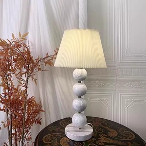 Lampe en rotin moderne écologique en marbre Calacatta Viola poli naturel <span class=keywords><strong>d</strong></span>'usine pour <span class=keywords><strong>chambre</strong></span> à coucher, chevet, salon - Product Image 2