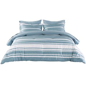 Custom Printing <strong>Royal</strong> <strong>Blue</strong> Comforter Sets 300TC Polyester Simple Luxury King Size <strong>Bedding</strong> for Wedding Hotel Home OEM ODM - Product Image 6