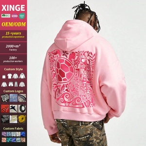 Sudadera con Capucha Unisex, Personalizable con Logotipo OEM, Bordado 3D, Estampado Gráfico, Estilo Y2K, Holgada, con Hombros Caídos, Corte Recto, 100% Algodón - Product Image 1