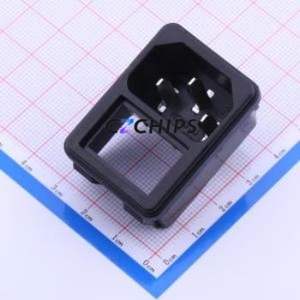 S-03-12S-1 AC Power Connector Connector IEC 320-C14 1 3 Panel Mount - Product Image 1