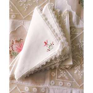 European Organza Filet Linen Tablecloth Embroidered Flowers Ruffled <b>Napkins</b> for <b>Weddings</b> Events Simple Branded Use for Hotels - Product Image 6