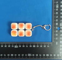 Mainan fidget keychain DIY makanan mini kawaii, simulasi hamburger roti donat, penghilang stres
