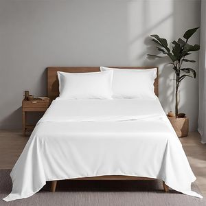 Đầy đủ kích thước tấm ga trải giường sợi nhỏ đặt thoáng khí 4 pcs 1 tấm phẳng + 1 trang bị tấm + 2 vỏ gối phong cách đồng bằng polyester - Product Image 1