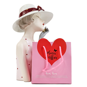 Commercio all'ingrosso di lusso personalizzato logo rosa scarpe boutique regalo shopping di carta cartone sacchetti di imballaggio con manico per il <span class=keywords><strong>negozio</strong></span> di compleanni - Product Image 4