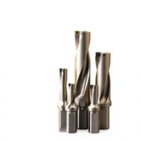 Forets à taraudage rapide KONT en carbure WC pour usinage CNC, norme ISO, robustes, diamètre 2-4 mm, profondeur max. 104 mm pour tournage