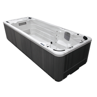 Piscine Spa Extérieure Sans Fin avec Jets de Massage Intégrés, Grande Taille 5,8 Mètres, Fabrication Chinoise