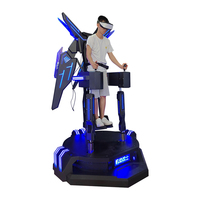Simulateur de jeu d'arcade de vol VR pour parc à thème intérieur/extérieur, machine de tir de vol en réalité virtuelle 9D à mouvement vertical, 100 jeux