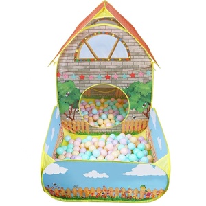 Tente pop up 2 en 1 pour enfants, maison de jeux portable, villa, jardin, chalet, parc, maison, jouet, <span class=keywords><strong>grand</strong></span> espace de jeu, tentes avec <span class=keywords><strong>piscine</strong></span> à balles océanique - Product Image 3
