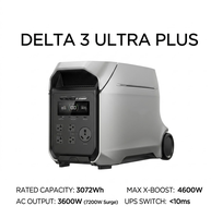 Estación de Energía Portátil DELTA 3 Ultra Plus Series, Generador Solar, Salida de CA de 3600W, Salida de Pico de 6000W (3072Wh) 3600W